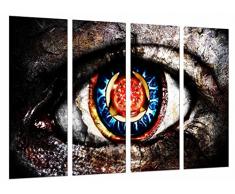 Poster Fotográfico Moderno, Original, Tetrica Ojo Colores Humano, Iris, Tamaño total: 131 x 62 cm XXL