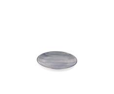 Zafferano Striche Plato de Postre de Porcelana, Diámetro 210 mm, Color Gris, Apto para Lavavajillas Hasta 60° , Juego de 6 Piezas