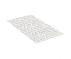 TATAY 5511401 - Alfombra antideslizante para ducha o bañera con diseño de peces, 70 x 36, blanco opaco