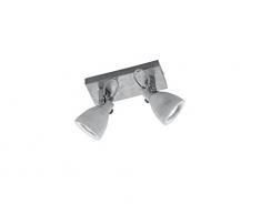 Trio Concrete-Foco GU10 42 W, Metal hormigón,Gris, IP20, 2 bombillas