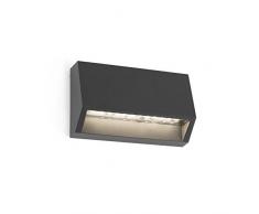 FARO BARCELONA 70657 - Must Aplique (Bombilla incluida) LED, 2W, Cuerpo de abs y difusor de pc Transparente, Color Gris