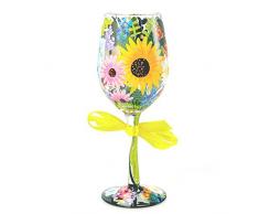 Enesco Lolita GLS11-5526S - Copa de vino, flores silvestres