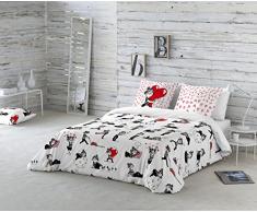 LA VOLÁTIL Funda nórdica + funda de almohada VIÑETAS(Cama 90cm)