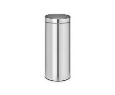 Brabantia Touch Bin Cubo de Basura, 30 litros, Anti-Huellas, De plástico, Acero Inoxidable, Mate antihuellas