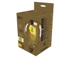 Emos LED G125Â de PFV de 4Â W de E27Â de WW a +, LED la bombilla Vintage G125Â 4Â W E27Â CÃ¡lida Blanco +, cristal, 4Â Watts, E27, transparente, 12, 5Â x 18Â cm