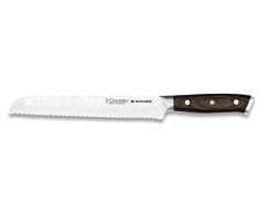 3 Claveles 28078 Cuchillo pan largo, Cuchillos paneros profesionales de hoja larga y filo ondulado corte efectivo y limpio, MarrÃ³n, de 19 cm-7,5 de hoja
