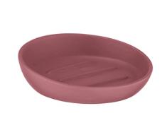 Wenko Jabonera rosa envejecido Badi, Ã³ptimo para geles de ducha sin envase o champÃº sÃ³lido, cerÃ¡mica de calidad de superficie mate, jabonera lisa de diseÃ±o sencillo, Ã 11,5 x 3 cm