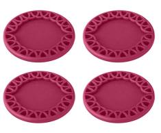 Vigar Maid Pack de Posavasos para Copa Acero y Silicona Turquesa 8.5x8.5x0.6 cm pack de 4
