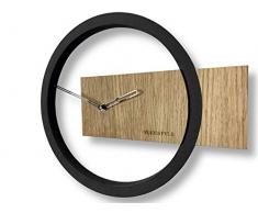 FLEXISTYLE Reloj de Pared, Negro, 32 cm