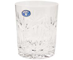 Cristal de Bohemia Lady Vasos de Whisky Tallados, Cristal, 6 Unidad (Paquete de 1), 6