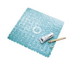 InterDesign Pebblz - Tapete para ducha, Azul