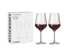 RITZENHOFF 3661002 Juego de copas de vino tinto 500 ml â Serie Sternschliff n.Âº 2 â 2 unidades â con lÃ­nea en relieve â Fabricado en Alemania