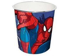 Kids Papelera Spiderman, Rojo, 20x20x22 cm