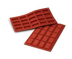 SF025 Molde de silcona, 20 cavidades con Forma de Mini Financier, Color Terracota
