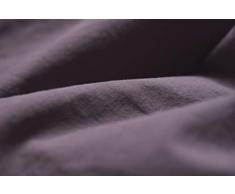 L1NK STUDIO Sabana encimera Lisa Cama 180 cm (270X280cm) 100% algodón (Percal 200 Hilos) Plum
