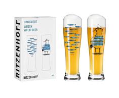 RITZENHOFF 3481007 - Juego de 2 vasos de cerveza de trigo (500 ml, 2 unidades, con impresiÃ³n digital multicolor)