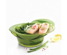 mastrad F70018 - Olla para cocinar al Vapor (Silicona), Color Verde