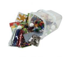 Creation Station - Cubo con juego de accesorios para manualidades y decoración de Navidad