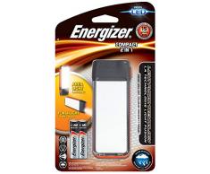 Energizer LED Compact 2 en 1 lampara y Linterna, 60 LM, Resistente al Agua, Pilas Incluidas, negro, 11.6 x 4.3 x 1.8 cm