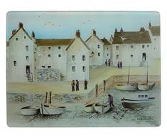 Creative Tops - Tabla de Cortar y Protector para encimeras (Cristal endurecido), diseÃ±o de Puerto