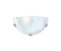 EGLO SALOME iluminaciÃ³n de pared Apto para uso en interior Cromo, Blanco E27 60 W - LÃ¡mpara (Cepillado, 1 bombilla(s), 60 W, E27, IP20, Cromo, Blanco)