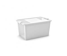 KIS 8454000 0432 01 - Caja de almacenaje, plástico, 40 L, Transparente, Color Blanco