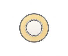 Villeroy & Boch Audun Fleur Plato para pan, 16 cm, Porcelana Premium, Blanco/Gris/Amarillo