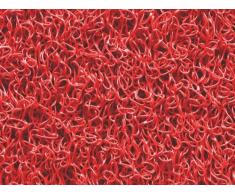 SF F&S Spaghetti-Curly - Felpudo de Entrada de 60 x 80 cm, Muy Resistente, Especialmente para el Exterior. Color Rojo. Resistente a Las heladas. Grosor: 13 mm