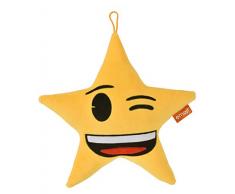 Innova Y08599 Emoji Star - Cojín para Foto (30 x 30 x 6 cm), Color Amarillo, Rojo y Blanco