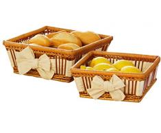 Premier Housewares - Juego de 2 cestas (Helecho, Tela y Adorno de Lazo)