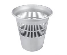 keeeper Papelera, Redonda, 11,5Â l, Ã 29 x 31Â cm, Jasper, Plateado