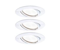 Paulmann 93423 Luminaria LED Base, Redondo, Incl. 3x5 W, Blanco, Foco, Metal, lÃ¡mpara empotrable 3000 K, 15 W, 3