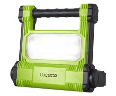 Luceco Luz de Trabajo Recargable, Foco LED de 20W, LÃ¡mpara PortÃ¡til IP54 Impermeable, Literna para la ReparaciÃ³n de AutomÃ³viles, Pesca, Camping