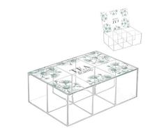 CAJA DE INFUSION ACRILICO 6 DPTOS. TE MEDIDA: 14.7 x 22.7 x 8.2cm -1 UNIDAD