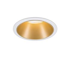 Paulmann 93396 Luminaria Cole Fija Redonda Regulable, Foco, Blanco Mate, Oro, Spot, Aluminio, plÃ¡stico, lÃ¡mpara empotrable GU10