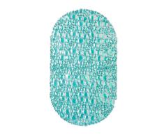 Relaxdays Alfombrilla Antideslizante BaÃ±eras y Duchas, Esterilla BaÃ±o Ovalada, 67x38cm, PVC, Verde, 100% plÃ¡stico