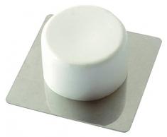 BRINOX Tope Puerta Adhesivo, Blanco, 2.1x4.5x4.5 cm