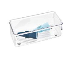Organizador de cajones iDesign, inserto de cajÃ³n de cocina de plÃ¡stico extra pequeÃ±o, prÃ¡ctico organizador de cajones para accesorios de cocina, utensilios y cubiertos, transparente