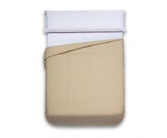 Sancarlos - Funda nórdica lisa, 100% Algodón, Color marrón, Cama de 105 cm