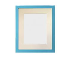 FRAMES BY POST - Marco de Fotos (plástico, 15,2 x 10,2 cm, Montaje en Marfil, 20,3 x 15,2 cm), Color Azul
