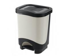 Tontarelli - Cubo Basura a Pedal 18l Idea Negro/Crema