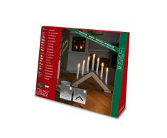 Konstsmide Candelabro de Madera, Beige Mate
