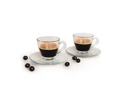 Excelsa Brasilia Juego de Tazas de cafÃ© con platillo, 6 Unidad (Paquete de 1), 6