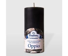 La Briantina Vela perfumada con aroma de parafina, color negro, altura 13 cm x diámetro 6 cm