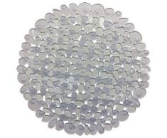 Spirella colección Riverstone, Alfombrilla de Ducha Round 57,PVC,Transparente, 57 cm