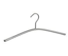 WENKO Percha Jet acero fino - Percha para chaquetas, percha para el guardarropa, Acero inoxidable, 46 x 16 x 2.5 cm, Plata mate