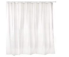 Tatay 5520201 Cortina de baÃ±o de Polyester, Incluye Anillas, Blanco, 220 x 200 cm