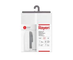 Rayen - Funda de ropa para armario. Funda de traje para percha con cremallera. Cubre vestido resistente al polvo, humedad y polillas. 60 x 150 cm. Blanco/TranslÃºcido