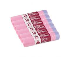 Gallo Bolsas para Papelera, Asas AntiBacteria, Rosa, Mediana