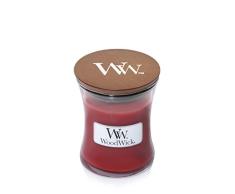 Woodwick Canela Chai Vela aromÃ¡tica en Tarro pequeÃ±a, Rojo, 6.9x6.8x7.8 cm, 85